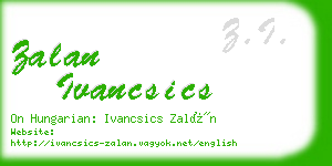 zalan ivancsics business card